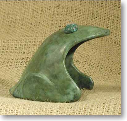 Frog in Shell (Contemporary Bronze)