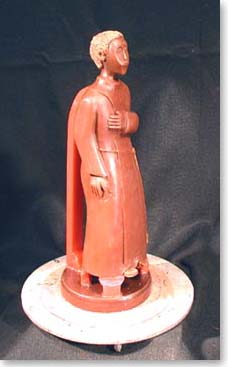 Close-up of the sprued wax impression