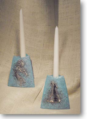 Kiva Candelabros (Southwestern Bronze)