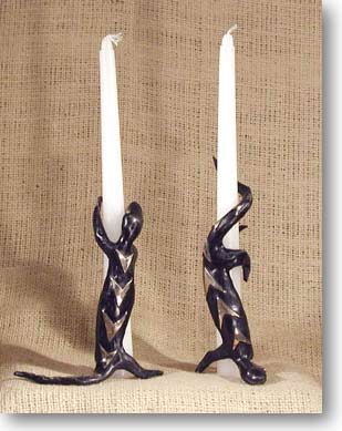 Lizard Candelabros (Southwestern Bronze)